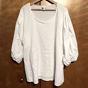Ava&Viv, 4x off white, puff sleeve top